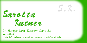 sarolta kutner business card